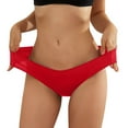 thumbnail image 1 of WZXFASHION Culottes pour Femmes Sans Coutures en V avec Soutien du Ventre pendant la Grossesse, Respirantes, Taille Basse, sous-Vêtements pour Femmes, Rouges, M, 1 of 5