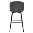 thumbnail image 4 of CHITA 30" Swivel Upholstered Counter Bar Stools Set of 2 with Back & Metal Legs, Faux Leather in Retro Gray, 4 of 7