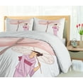 thumbnail image 5 of Ambesonne Umbrella Girl Duvet Cover Sets, Woman Blossom Tree, 2-Queen, Pale Pink Multicolor, 5 of 7