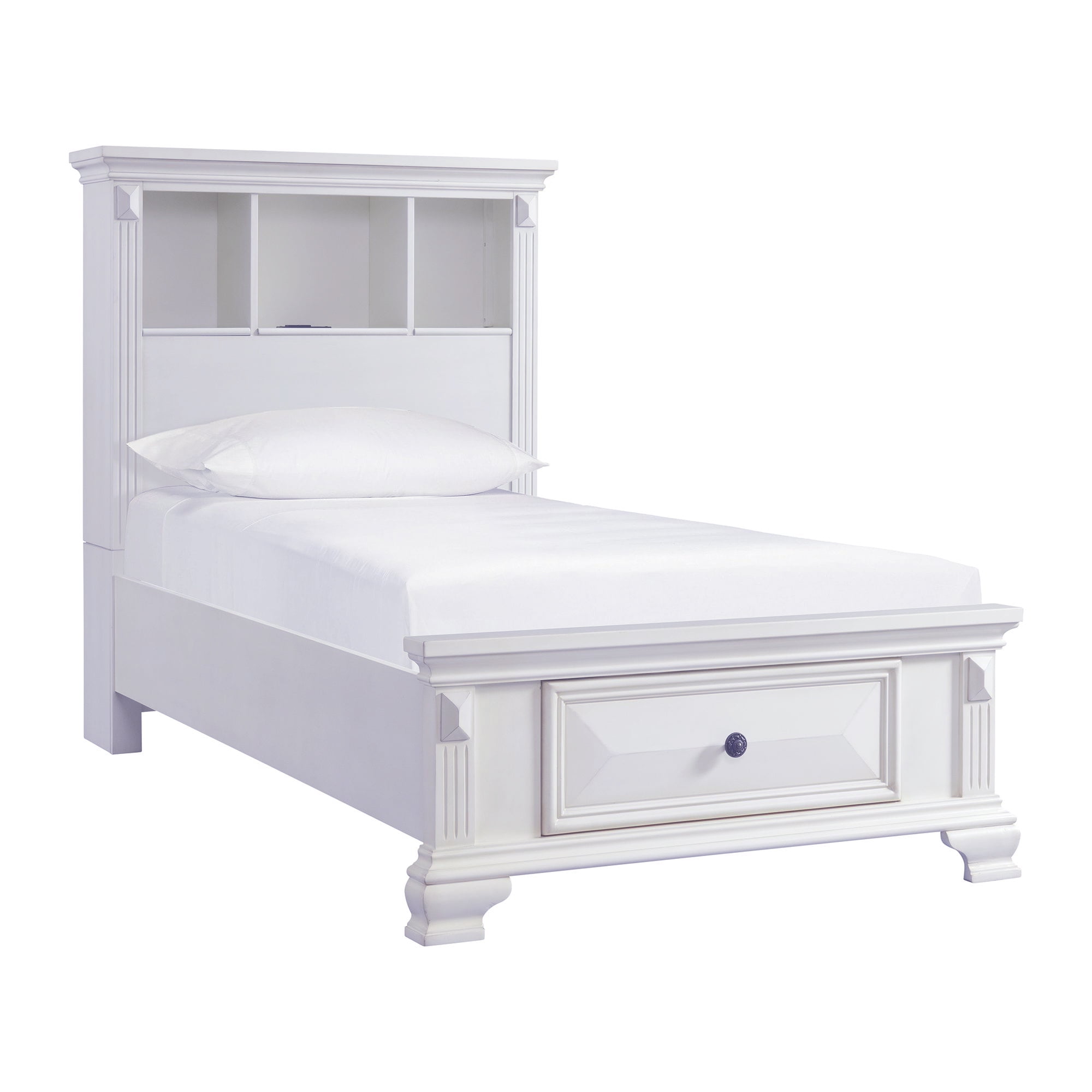 Picket House Furnishings Trent Twin Storage Bookcase Bed with USB in