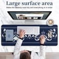 thumbnail image 3 of Large Mouse Pad for Desk (31.5X11.78 in), Waterproof Keyboaed Pad with Stitched Edge, Non-Slip Natural Rubber Base Keyboard mats for Desk for Keyboard, Mouse and Desktop, Blue Porcelain, 3 of 6
