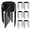Black-plastic, variant on VINGLI 17.7in Plastic Stackable Stools Portable Stacking Chairs Nesting Stool Decoration Round Stools Pack of 6 for Home Outdoor Indoor Office, Black