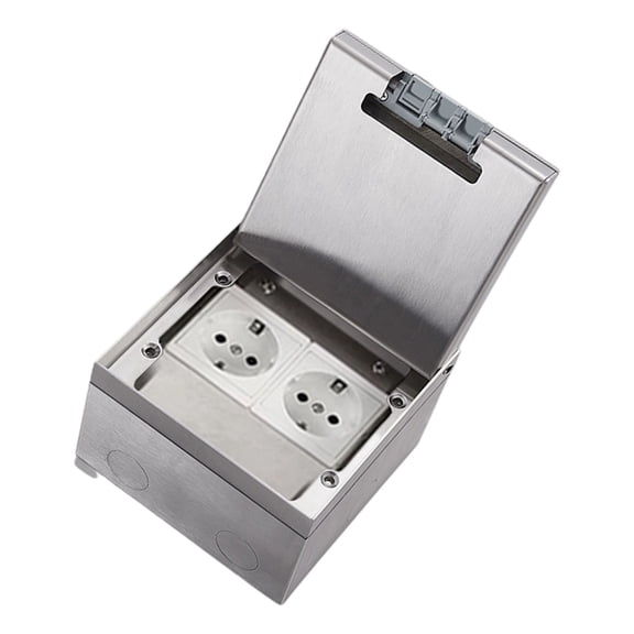 Waterproof Stainless Steels Marble Floor Socket Box Embedded Flat Thin Floor Plug Socket Flat Floor Concealed Socket
