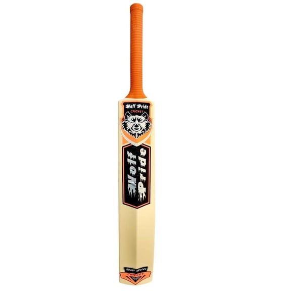 Wolf Pride Pvc / Plastic Cricket Bat , Perfectly Balanced With High Performance | Orange , Size 8