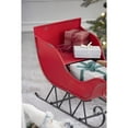 thumbnail image 3 of 25x13.5x17.5"H Iron Red/Black Sleigh Medium, Distressed Christmas Santa Sleigh Holiday Decoration, 3 of 10