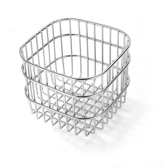 1-Pack Small Size SUS304 Stainless Steel Mesh Storage Basket – Trendy Multi-Purpose Organizer for Kitchen, Fruits, Cosmetics & Home Storage