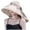 Khaki, variant on SUYIDA Stylish Wide Brim Sun Hat for Women with Adjustable Chin Strap and Decorative Bow for Outdoor Travel Summer Spring