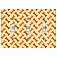 thumbnail image 1 of Metal Light Switch Plate Cover Dog Bone Treats Orange Brown Beige DOG026, 1 of 13