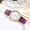 Purple, variant on Retro Automatic Ladies Luminous Watch, 32mm Small Dial Self-Winding Mechanical Wristwatch for Women, No Battery Needed, Imitation Leather Strap