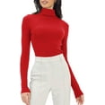 thumbnail image 1 of GHSDFBB Chandails à Col Roulé Simulé pour Femmes Manches Longues Mode Automne Basique Ajusté sous-Vêtements Thermiques Doux, 1 of 4