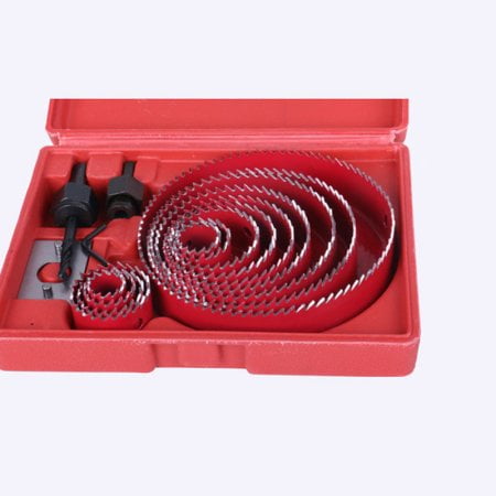 5 32 Wood Drill Bit Carbon Steel Hole Saw Set Kit ,Fosa 16pcs Hole Saw Drill Bit Kit Wood Plastic Sheet Metal w/Case 3/4 - 5 Cutting ()