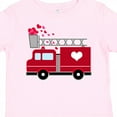 thumbnail image 4 of Inktastic Valentine's Day Red Firetruck with Pink Hearts Boys or Girls Toddler T-Shirt, 4 of 5
