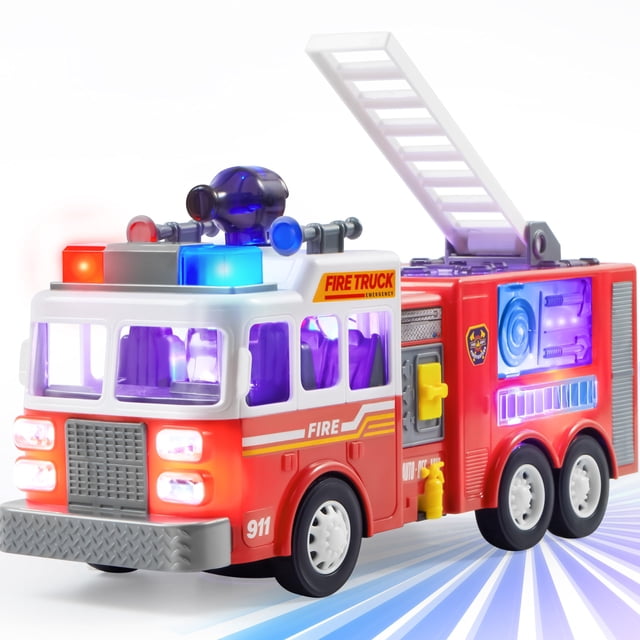 Proyecciones LED y sirenas JOYIN de juguete para camiones de bomberos para niños pequeños