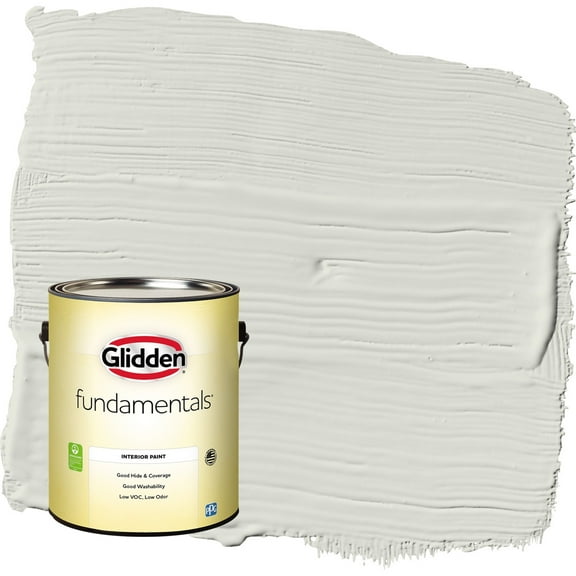 Glidden Fundamentals Anonymous / Green Semi-Gloss Interior Paint, 1 Gallon