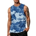thumbnail image 2 of Clossjun Men's Tank Tops Mesh Quick Dry Sleeveless Shirts Lightweight Crew Neck Loose Fit Athletic Blouses For Work Out Gym Sky Blue XL, 2 of 4