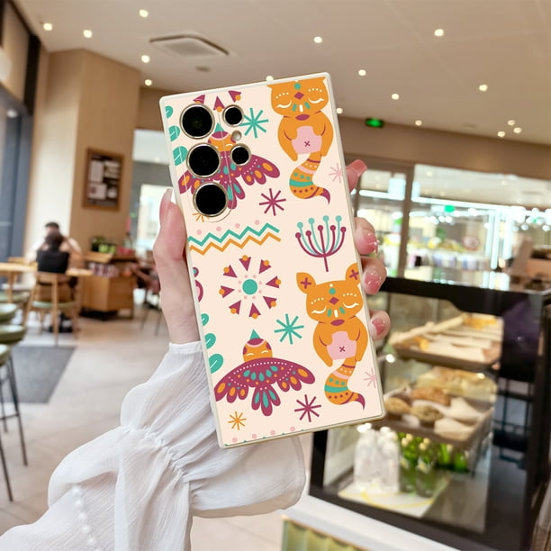 Proteja su iPhone con estilo con esta funda minimalista de goma de TPU con estampado de dibujos animados