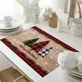 thumbnail image 5 of Merry Christmas Placemats Set of 8, Farmhouse Buffalo Plaid Christmas Tree Table Mats Washable Heat-Resistant Non-Slip for Kitchen Dinner Table Indoor Outdoor Decor,13x19 Inch Red Black Green, 5 of 9