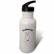 Llamaste Funny Yoga Alpaka Meditation Flip Straw 21oz Water Bottle wb-316050-2