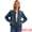 Blue, variant on Women's Classic Washed Long Sleeve Denim Jackets With Pockets 2XL Grey Blue