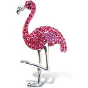 CoTa Global Sparkling Pink Flamingo Refrigerator Magnet - Elegant Pink Rhinestone Crystals, Cute Flamingo Magnet for Kitchen Fridge, Locker, Cute Home Flamingo Decor, Flamingo Kitchen Gifts - 2.5 Inch