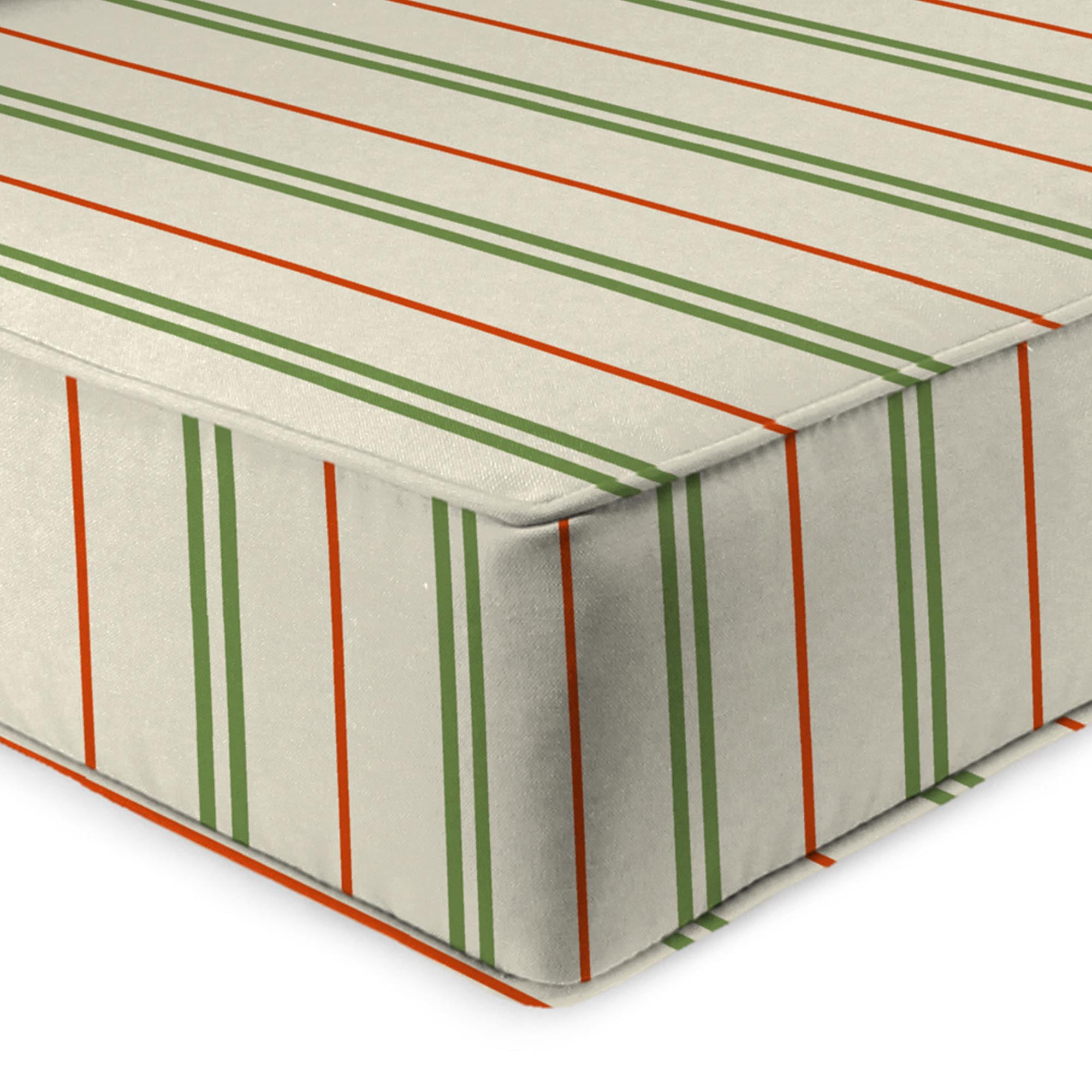 Jordan Manufacturing 46.5" x 24" Gallan Cedar Grey Stripe Rectangular Outdoor Deep Seat Chair Cushion Set with Welt