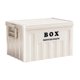 thumbnail image 1 of Caja de almacenamiento apilable con tapa, ideal para ropa, libros y juguetes, con asas Blanco, 1 of 9
