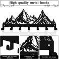 thumbnail image 3 of Key Holder Wall Mounted Key Hooks, Black Metal Key Rack Hooks, Mountain Theme Wall Decoration Hooks, with 7 Hooks, Applicable to Front Doors, Lobby,Corridor, Offices (12 "X 5.47"), 3 of 7