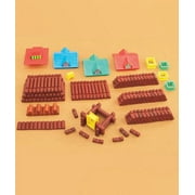 200 PC Wood Log Building Set, Build & Construct Cabins, Forts, Frontier Village!