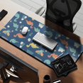 thumbnail image 2 of Long Mouse Pads for Desk,DarkBlue Cartoon Dinosaurs Mountains Eggs Desk Mats on Top Of Desks, Desk Mouse Pad Extra Large with 3mm Non-Slip Base and Stitched Edge for Gaming,Work,Home 35.4"x15.7", 2 of 5
