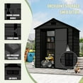 thumbnail image 4 of 6 x 6 FT Resin Storage Shed - Outdoor Garden Storage Shed, Heavy-Duty, Waterproof UV-Resistant Tool Shed, Large Plastic Garden Sheds with Window & Lockable Door for Tool, Bike,Garbage and More,Black, 4 of 9