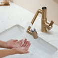 thumbnail image 6 of Lefton Rotatable Bathroom Faucet with Temperature Display in Fahrenheit (Batteries-Free), 3 Water Outlet Modes, Brushed Brass, BF2204-7, 6 of 6
