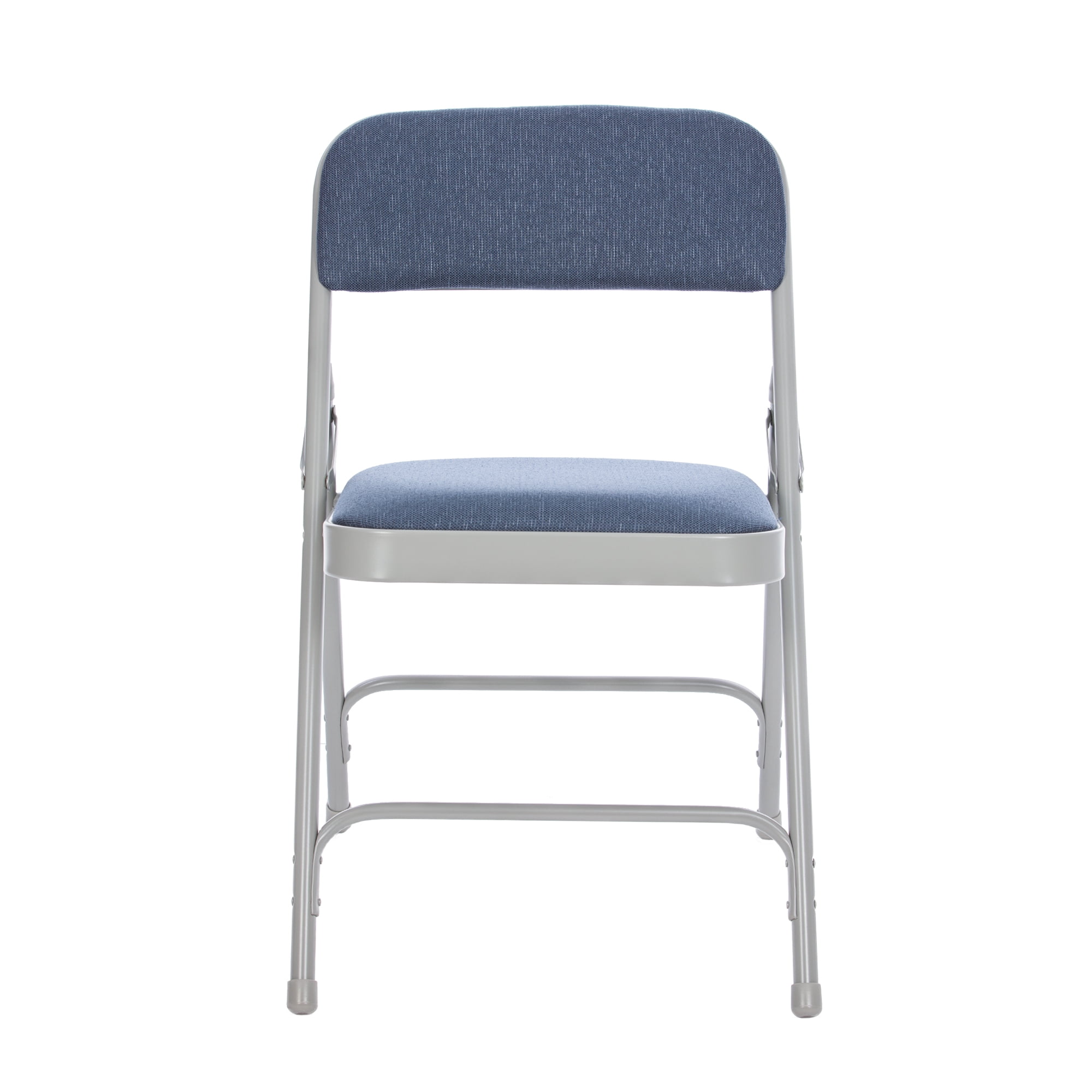 Hampden Furnishings Bernadine Collection Fabric Padded Folding Chair, Grey/Blue, Pack of 4