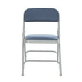 thumbnail image 3 of Hampden Furnishings Bernadine Collection Fabric Padded Folding Chair, Grey/Blue, Pack of 4, 3 of 7
