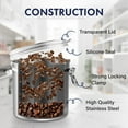 thumbnail image 3 of ENLOY 165oz Stainless Steel Airtight Canister for Kitchen, Large Metal Food Storage Canisters with Clear Lid and Sturdy Locking Clamp, 3 of 7