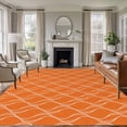 thumbnail image 2 of Rectangle Area Rug 5x8ft,Abstract Modern Orange Wave Line Washable Carpet Non-Slip Runner Accent Rugs Indoor Floor Mat for Bedroom Living Room Decor,Geometric Pattern Art, 2 of 9