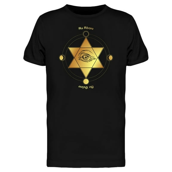 Eye Of Providence Hexagram T-Shirt Men -Image by Shutterstock, Male 3X-Large