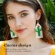 thumbnail image 4 of Pendientes de borla diseño de catus respetuoso con la piel hechos a mano pendientes largos con cuentas estilo bohemio ligero para acampar para fiesta ANGGREK Otros, 4 of 8