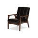 thumbnail image 2 of Baxton Studio Nikko Sillón de madera de cuero sintético marrón oscuro de estilo escandinavo moderno de mediados de siglo Baxton Studio BBT8011A2-Brown Chair, 2 of 2