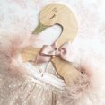 thumbnail image 2 of 2 Piezas Cisne Rosa Arco Bebé Sala De Niños Guardería Abrigo De Madera Ropa Gancho Suspensión Sunnimix Percha, 2 of 8