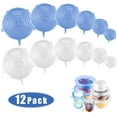 thumbnail image 1 of Couvercles en Silicone Extensibles - 12 Pcs Couvercles en Silicone Extensibles Réutilisables, 1 of 7