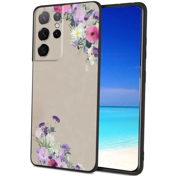 Compatible with Samsung Galaxy S22 Ultra Phone Case, Flowers-349 Case Silicone Protective for Teen Girl Boy Case for Samsung Galaxy S22 Ultra
