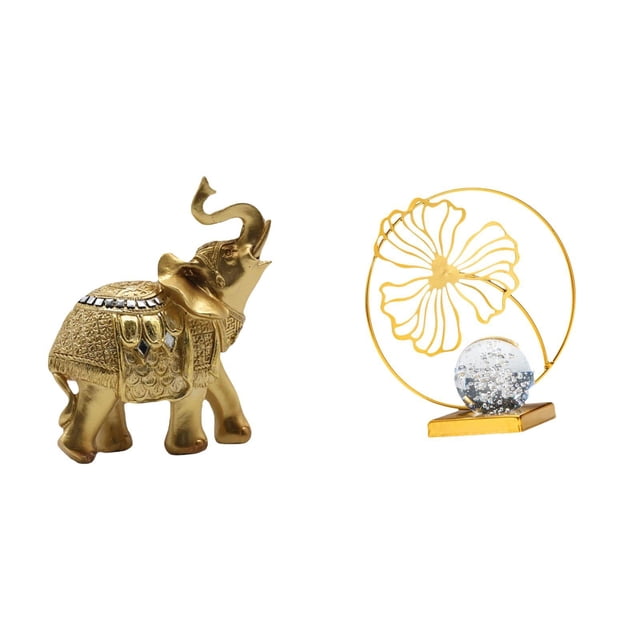 Escultura De Resina De Hoja De Elefante, De Hierro, Decorativa, Para Estante, Escritorio, Dormitorio, Hogar, Oficina, Estantería, Chimenea, Regalo