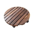thumbnail image 3 of koolsoo Support Roulant pour Plantes en Bois avec Roues pour Jardin Salon 30 cm, 3 of 9