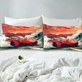 thumbnail image 4 of Erosebridal Sports Car Fitted Sheet Queen, Speed Racing Bedding Set Queen Size, Red 3 Pieces（No Top Sheet）, 4 of 6