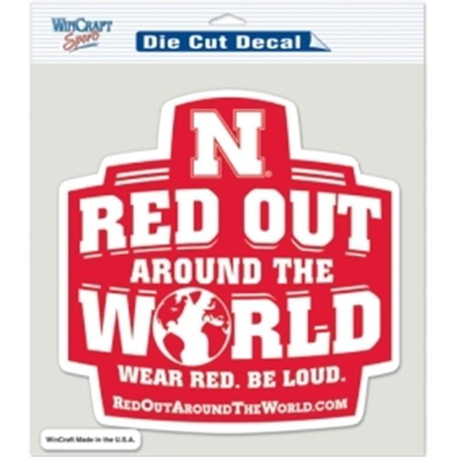 Nebraska Huskers Die-Cut Decal - 8'x8' Color Red Out