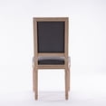 thumbnail image 5 of Contemporary Upholstered Antique Painting Linen Dining Chairs, Retro Dining Chairs with Rustic Wood Legs, Armless Kitchen Chairs with Square Back, Parson Chairs(Gray,Set of 4), 5 of 10