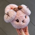 thumbnail image 4 of CUZIBR Baby Girls Slippers Boys Cute Rabbit Animal Fuzzy House Slippers Close Toe Warm Winter Soft Indoor Footwear,Pink,5.5-6 Years, 4 of 7