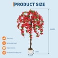 thumbnail image 2 of EcoSummer 4FT Artificial Bougainvillea Tree with Vibrant Red Flowers, Faux Tall Bougainvillea Plant with Natural Wood Trunk for Indoor Outdoor Decor, 2 of 5