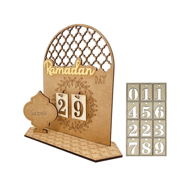Ramadan Advent Calendar Wooden Countdown Calendars Decorations For Home,30  Days Until Eid,Ramadan Gift For Kids,Ramadan And Eid Decor - Walmart.com