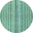 thumbnail image 1 of Ahgly Company Indoor Round Abstract Light Blue Modern Area Rugs, 8' Round, 1 of 4